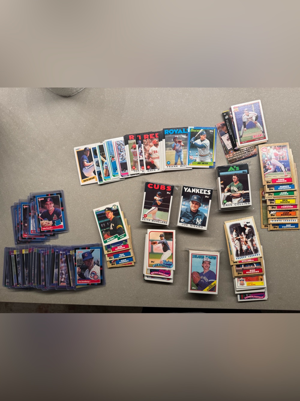 250+ Vintage Baseball Card Lot 1983-1990 Topps Donruss MLB Cards